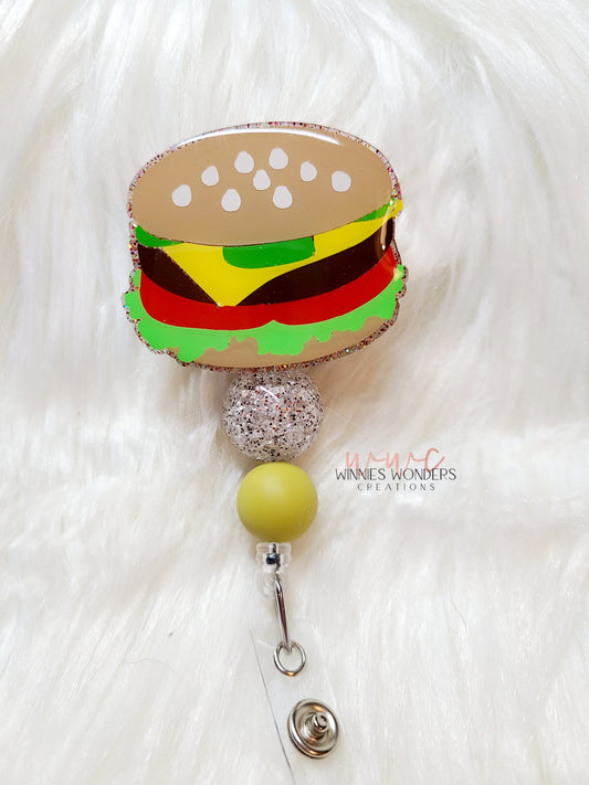 Cheeseburger Badge Reel