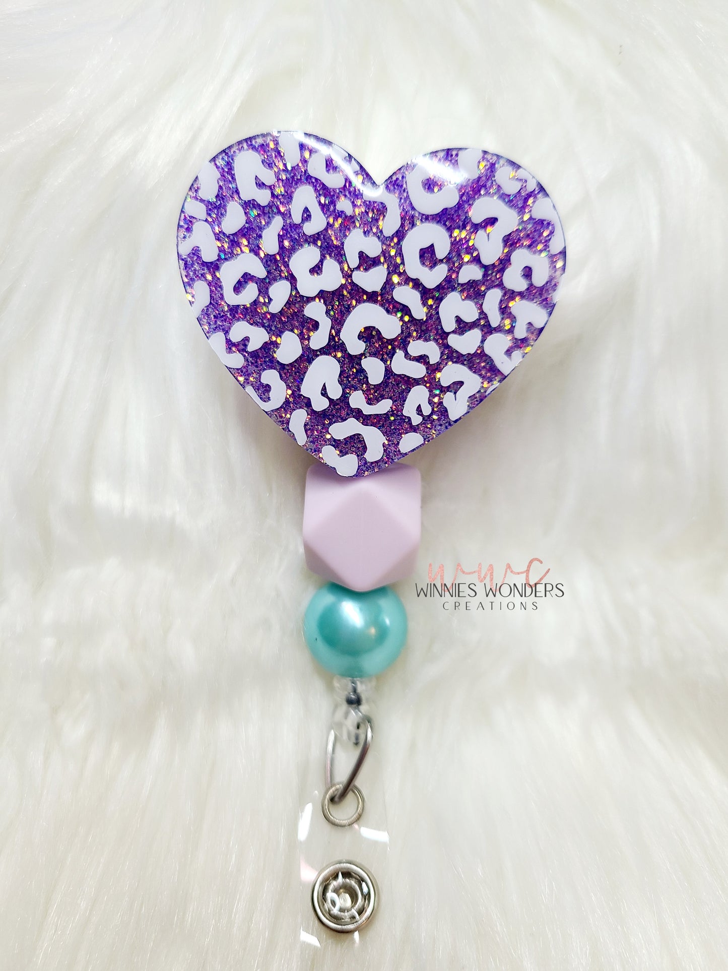 Leopard Heart Badge Reel