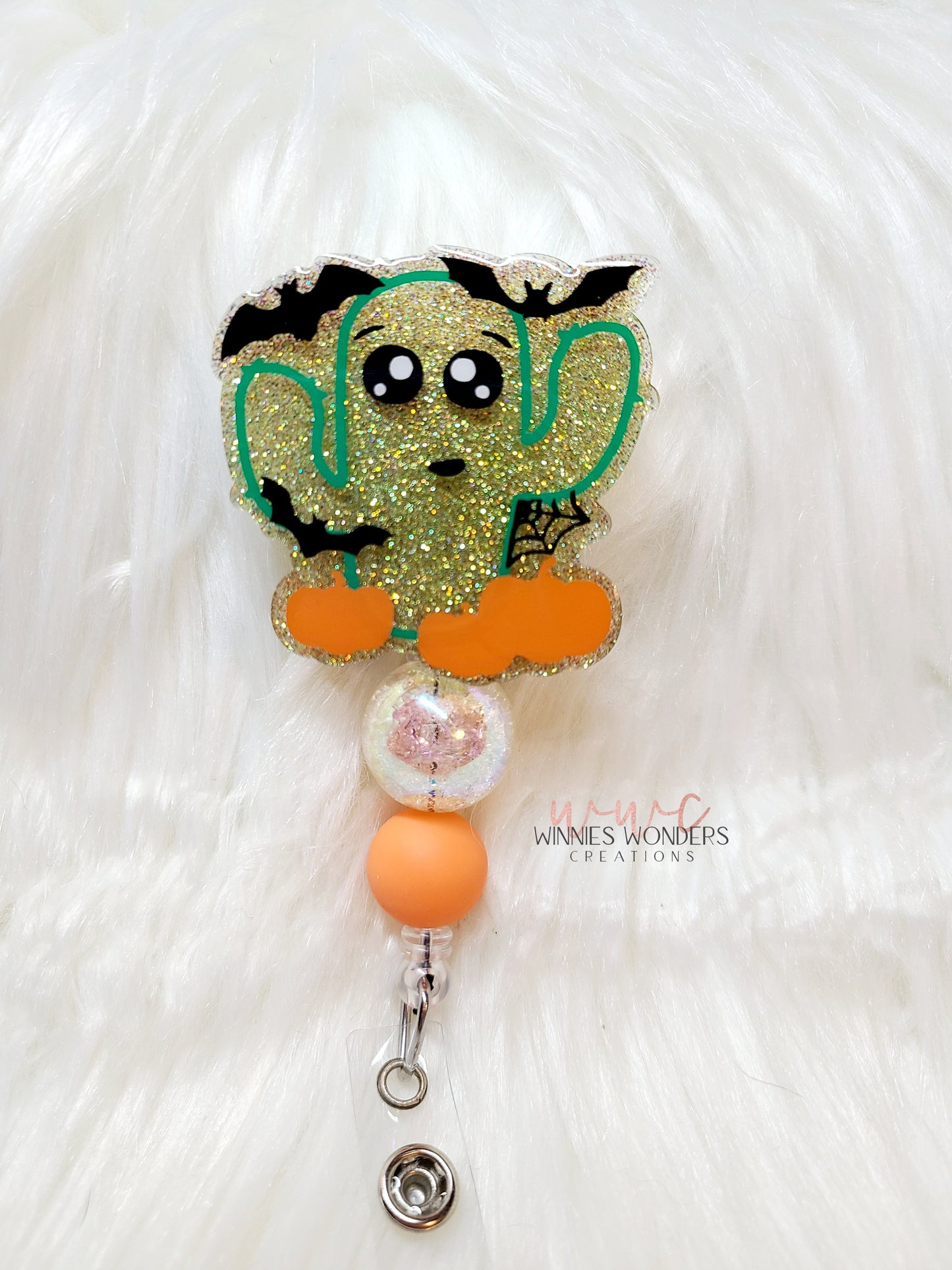 Halloween Cactus Badge Reel