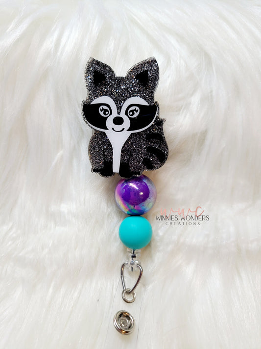 Raccoon Badge Reel