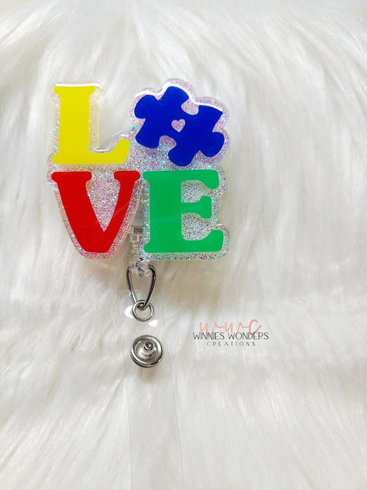 Autism Awareness Badge Reel
