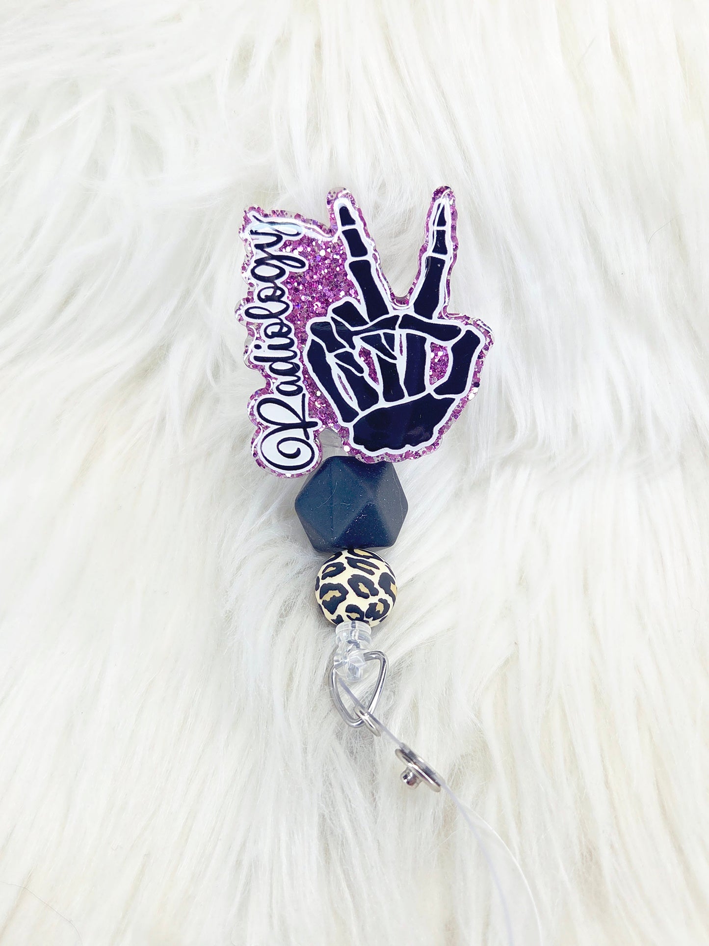 Radiology Peace Sign Badge Reel
