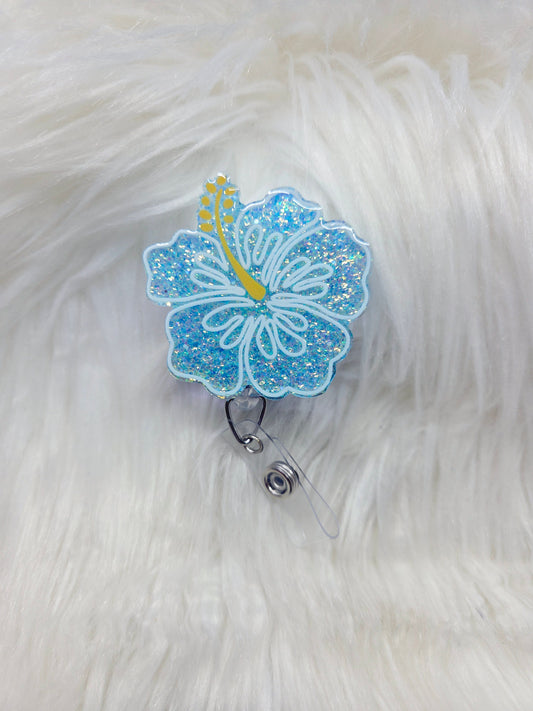 Hibiscus Flower Badge Reel