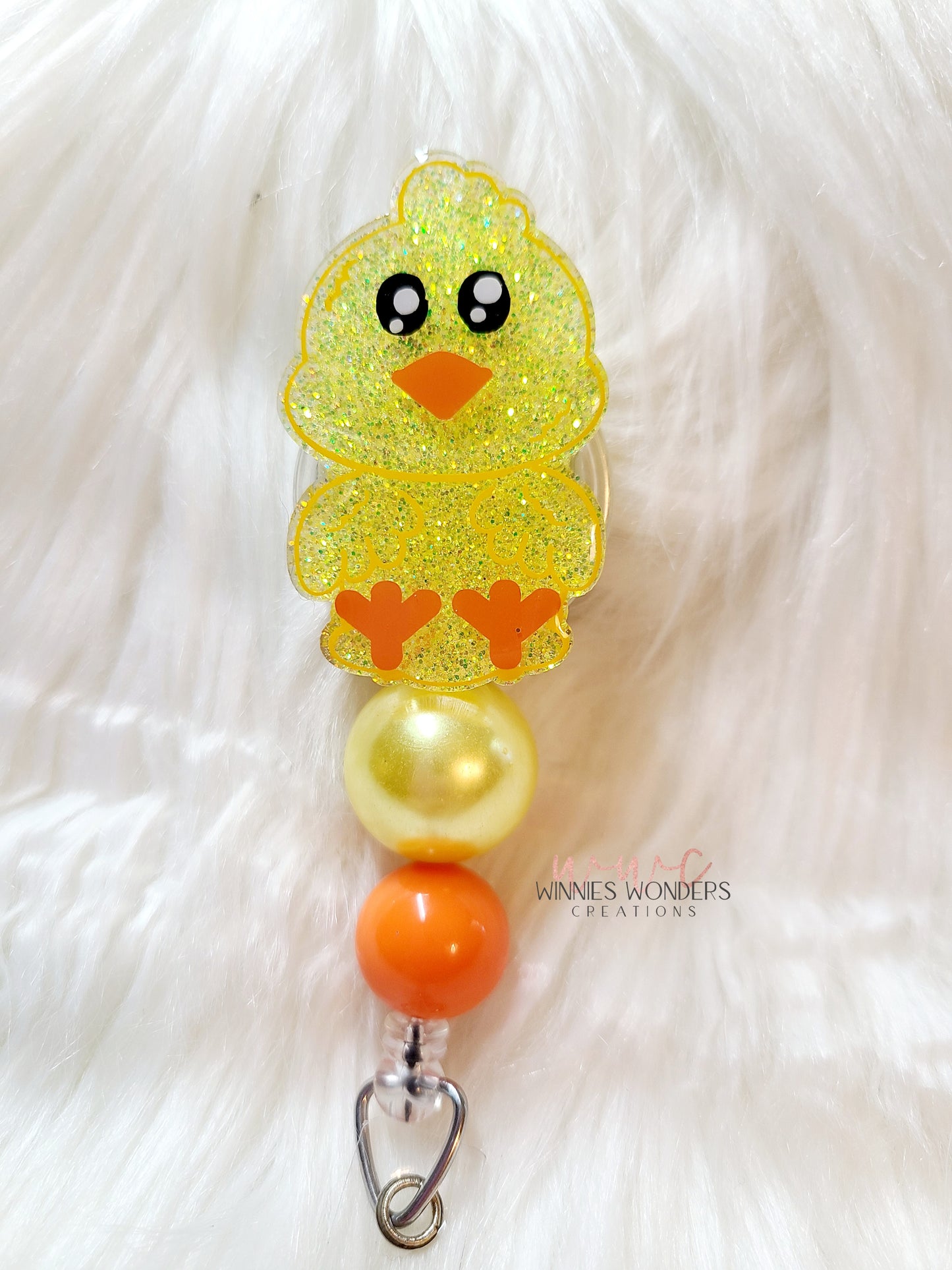 Sitting Chicken Badge Reel