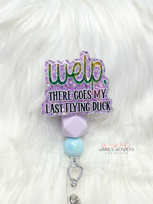 Last flying duck Badge reel