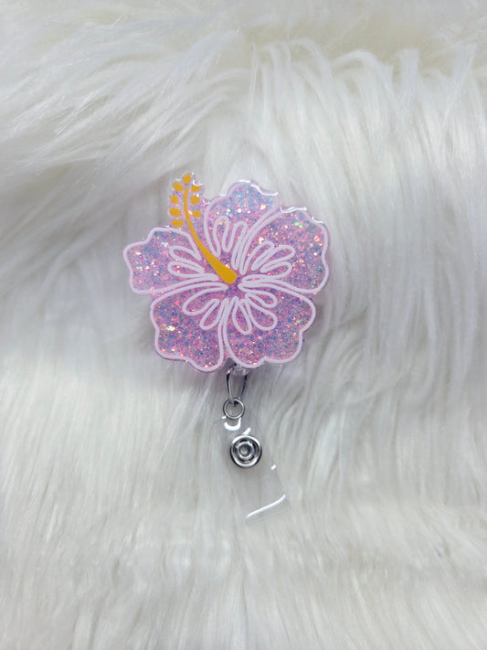 Hibiscus Flower Badge Reel