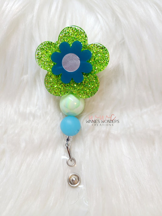 Bubbly Flower Badge Reel