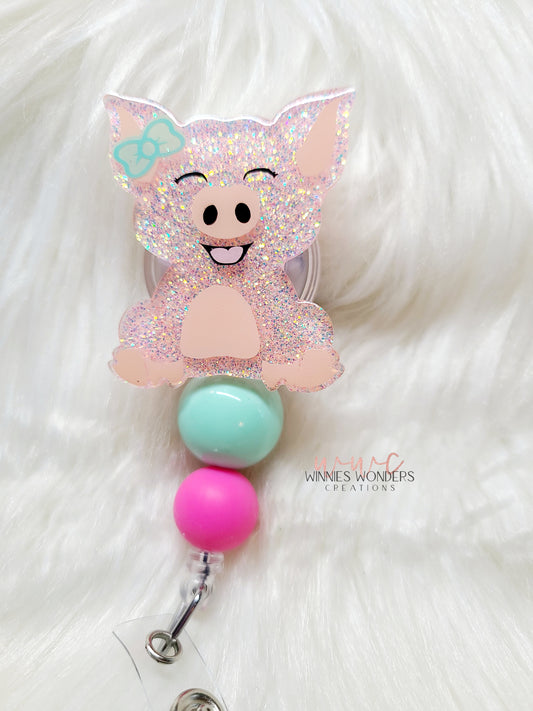 Pig Badge Reel