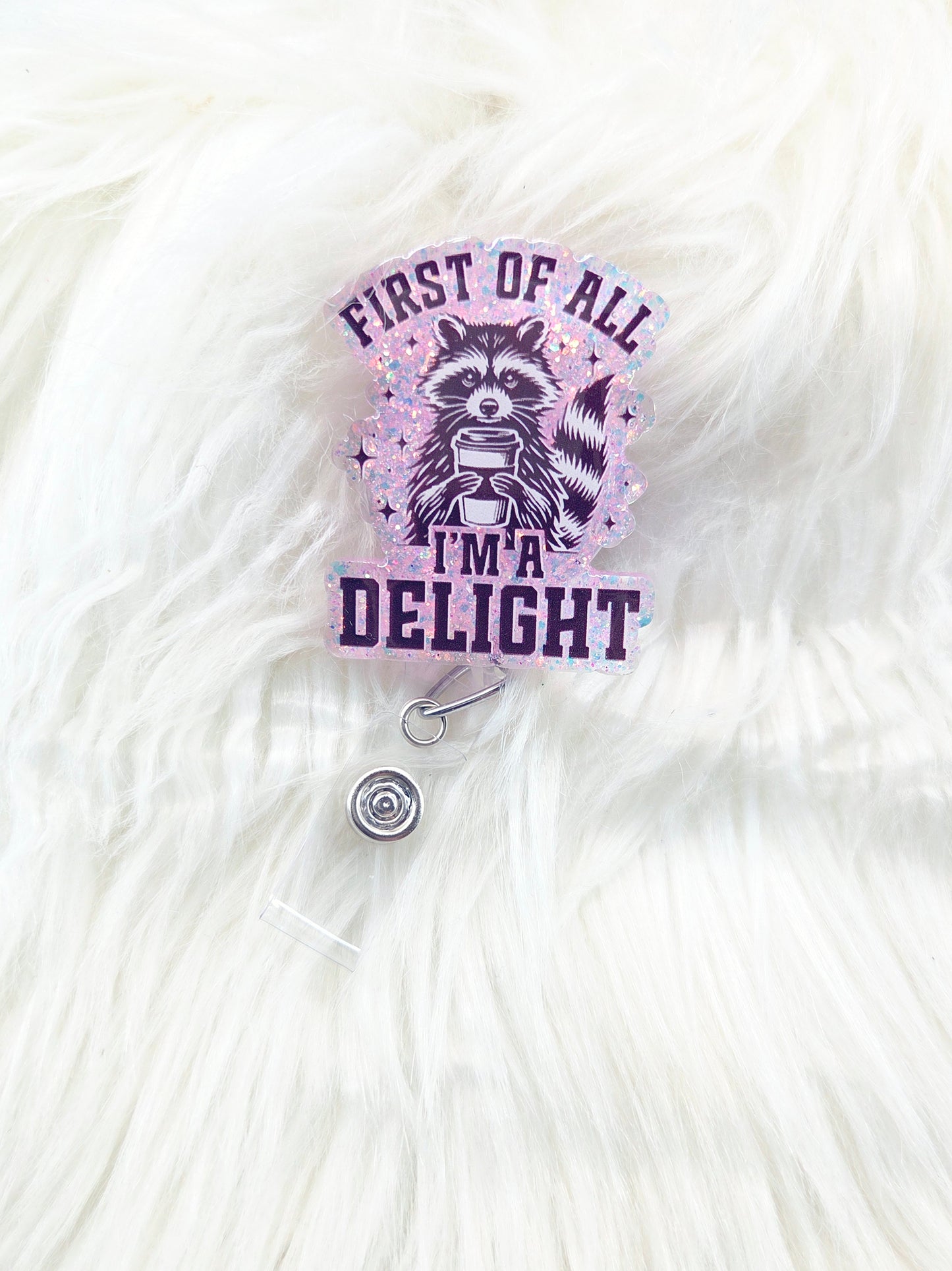 First of all ima delight Badge Reel
