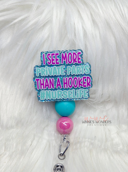 Private Parts Badge reel