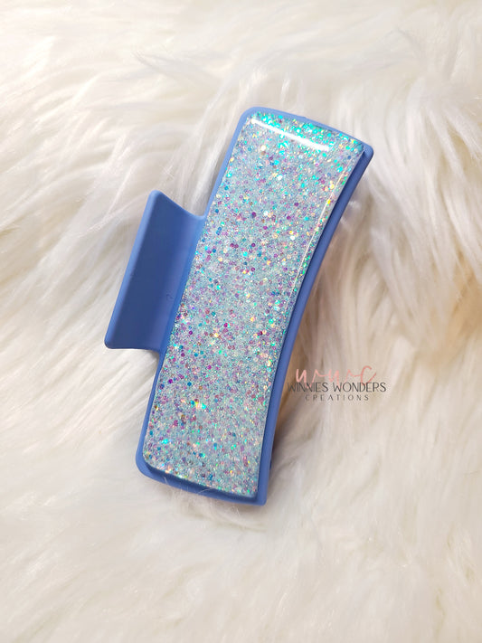 Blue Glitter Hair Clip