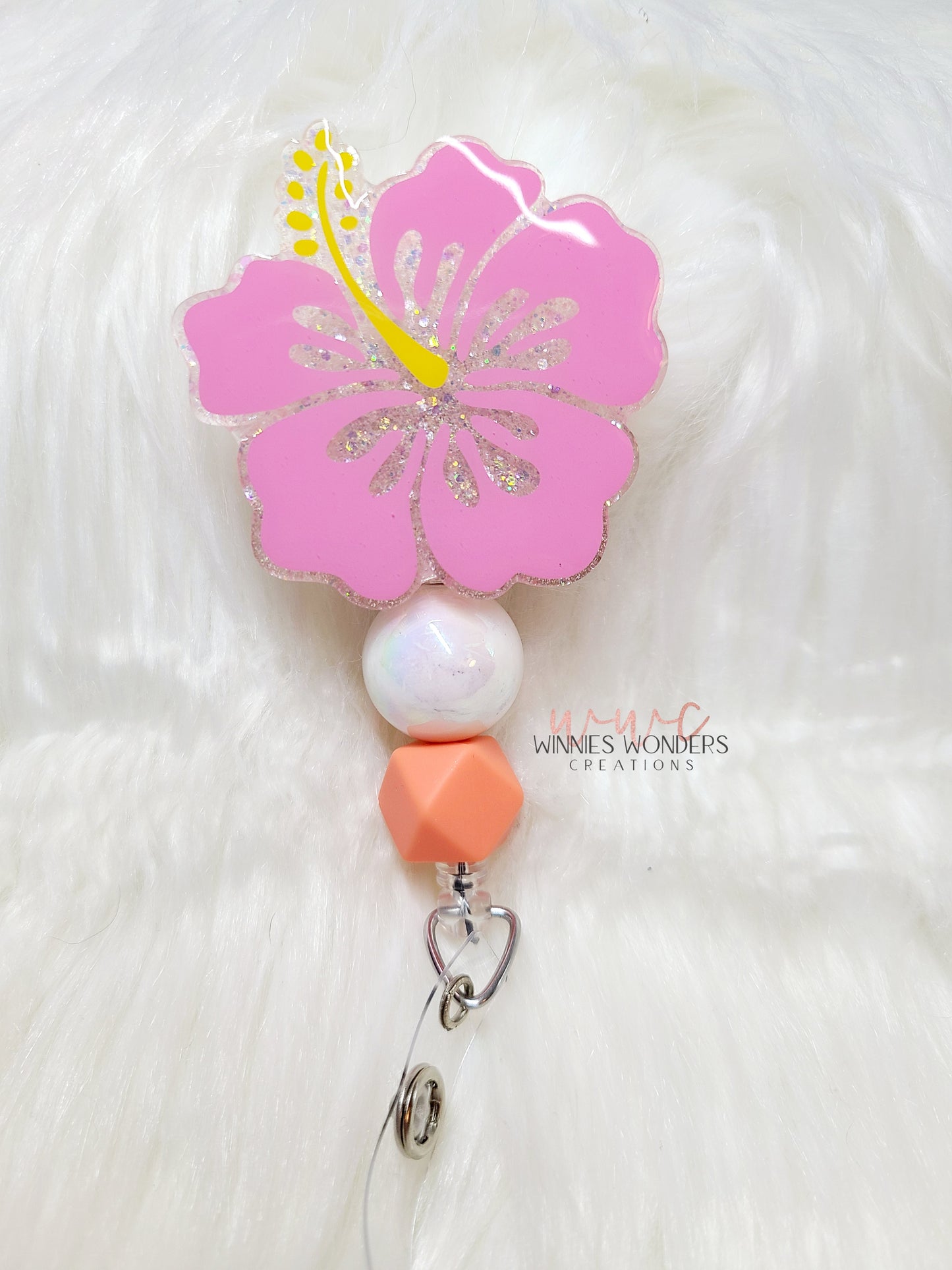 Hibiscus Flower Badge Reel