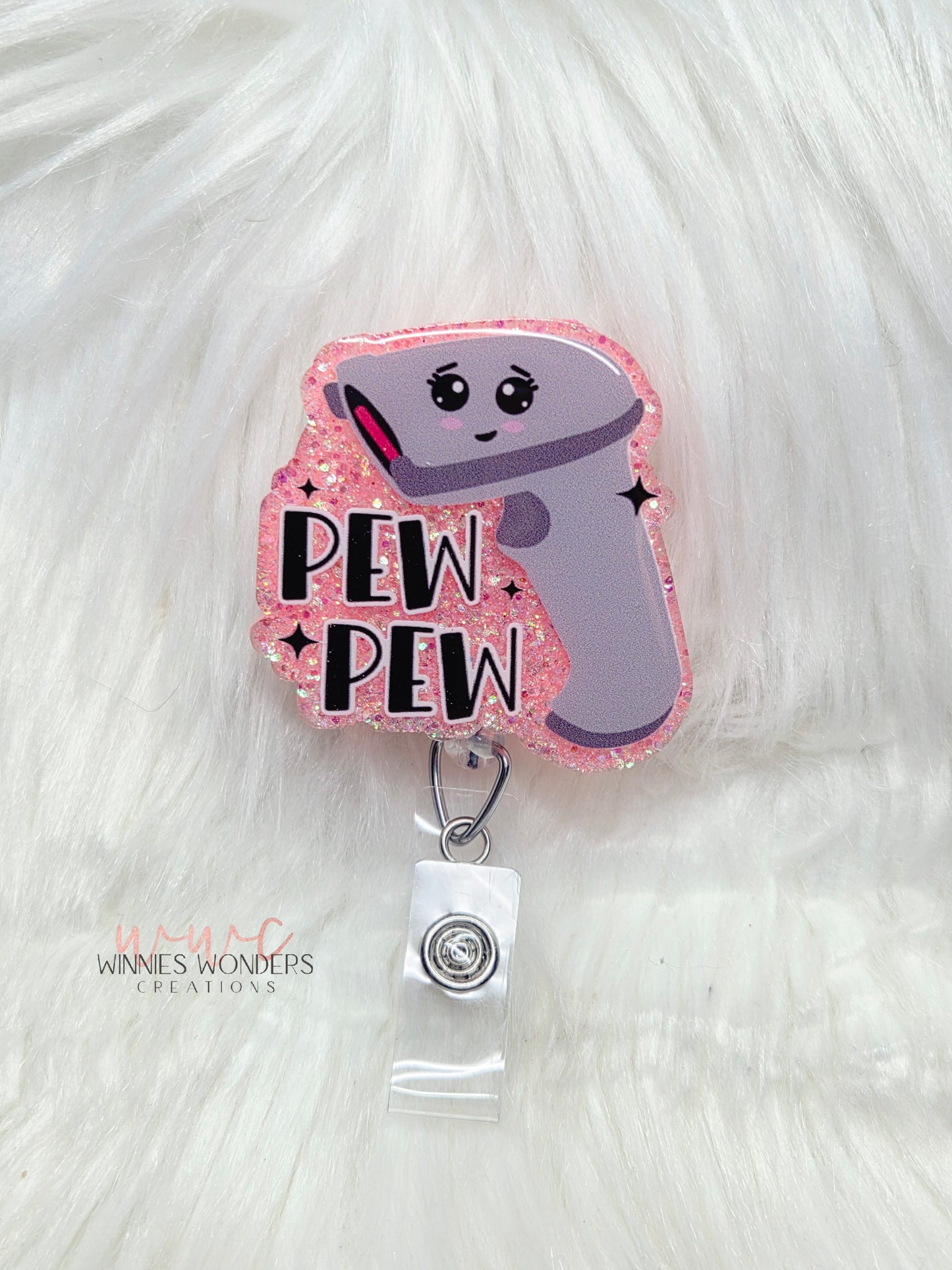 Pew Pew Badge Reel