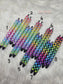 Rainbow Checkard Glitter Pens