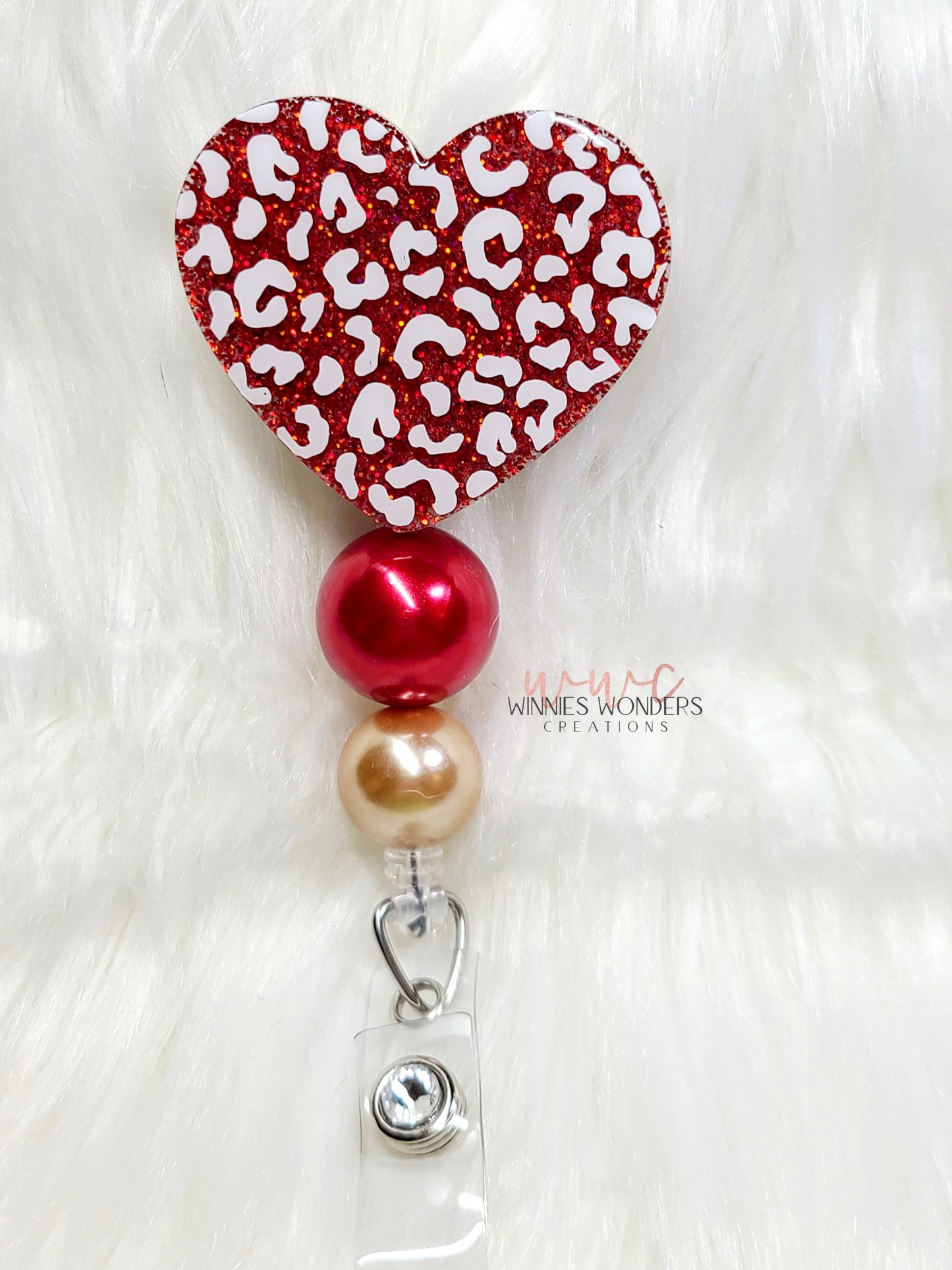 Leopard Heart Badge Reel