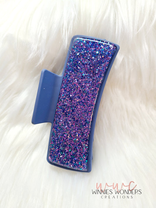 Blue/Purple Glitter Hair Clip