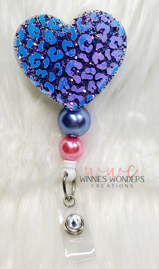 Leopard Heart Badge Reel