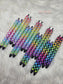 Rainbow Checkard Glitter Pens