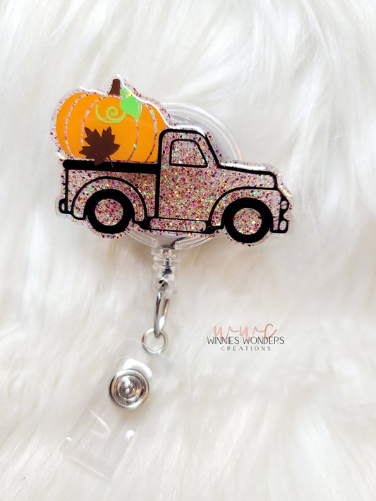 Fall Truck Badge Reel