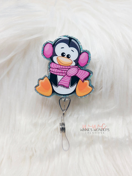 Winter Penguin Badge Reel