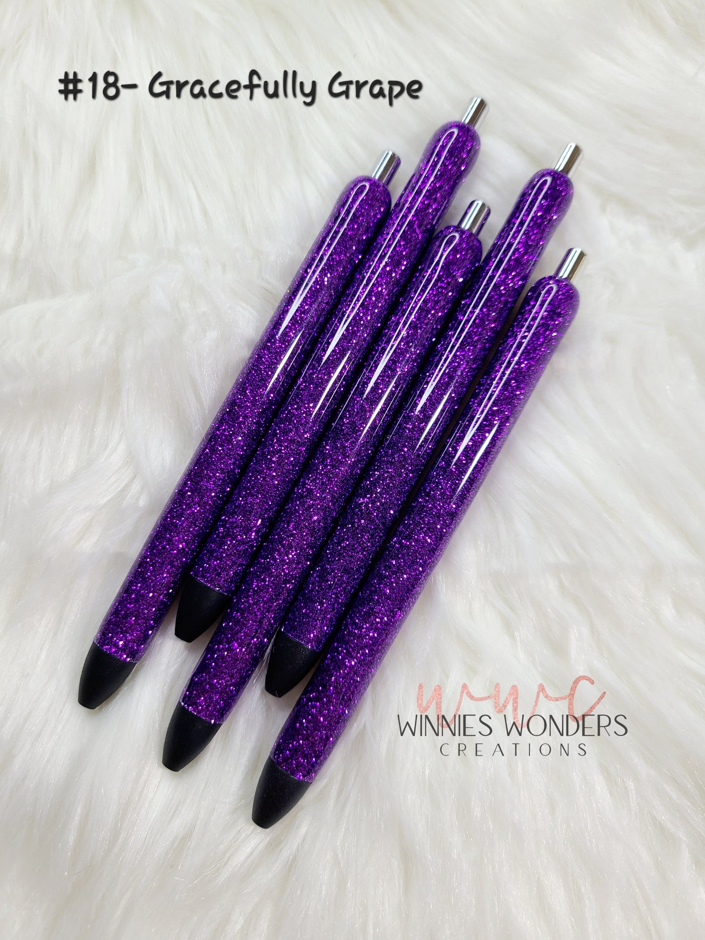 Epoxy Glitter Pen - Purple Glitter