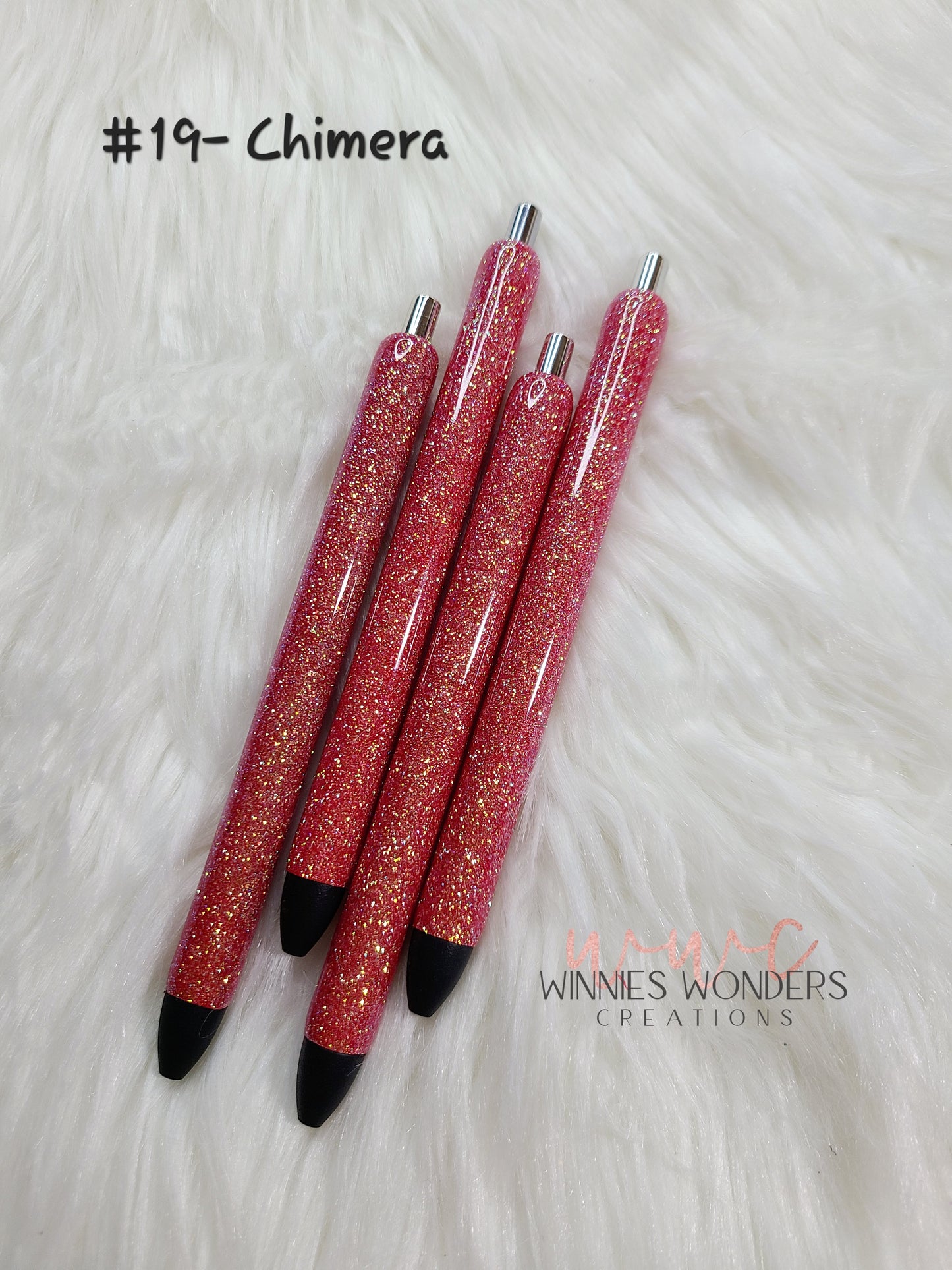 Red Glitter Pens