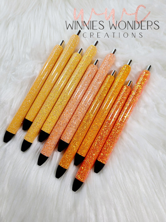 Orange Glitter Pens