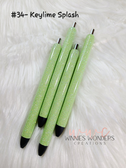 Green Glitter Pens