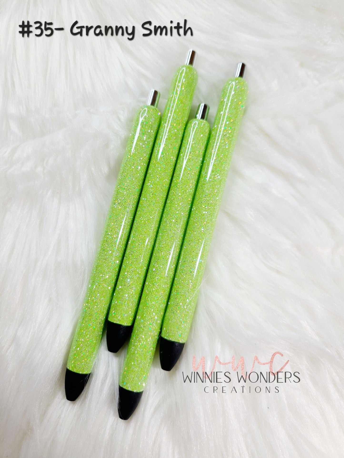 Green Glitter Pens