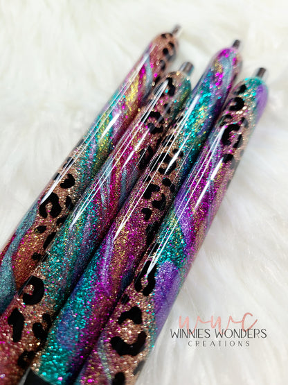 Gypsy Leopard Glitter Pens