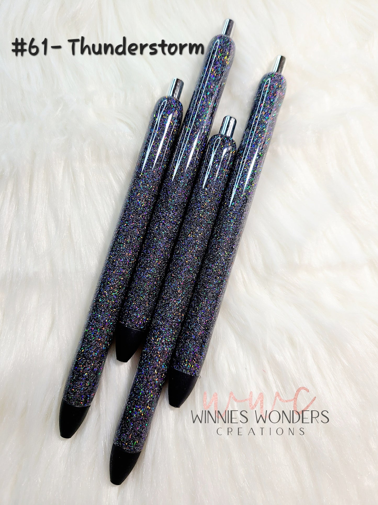 Personalized Epoxy Glitter Black Ink Pen Refillable - Yahoo Shopping