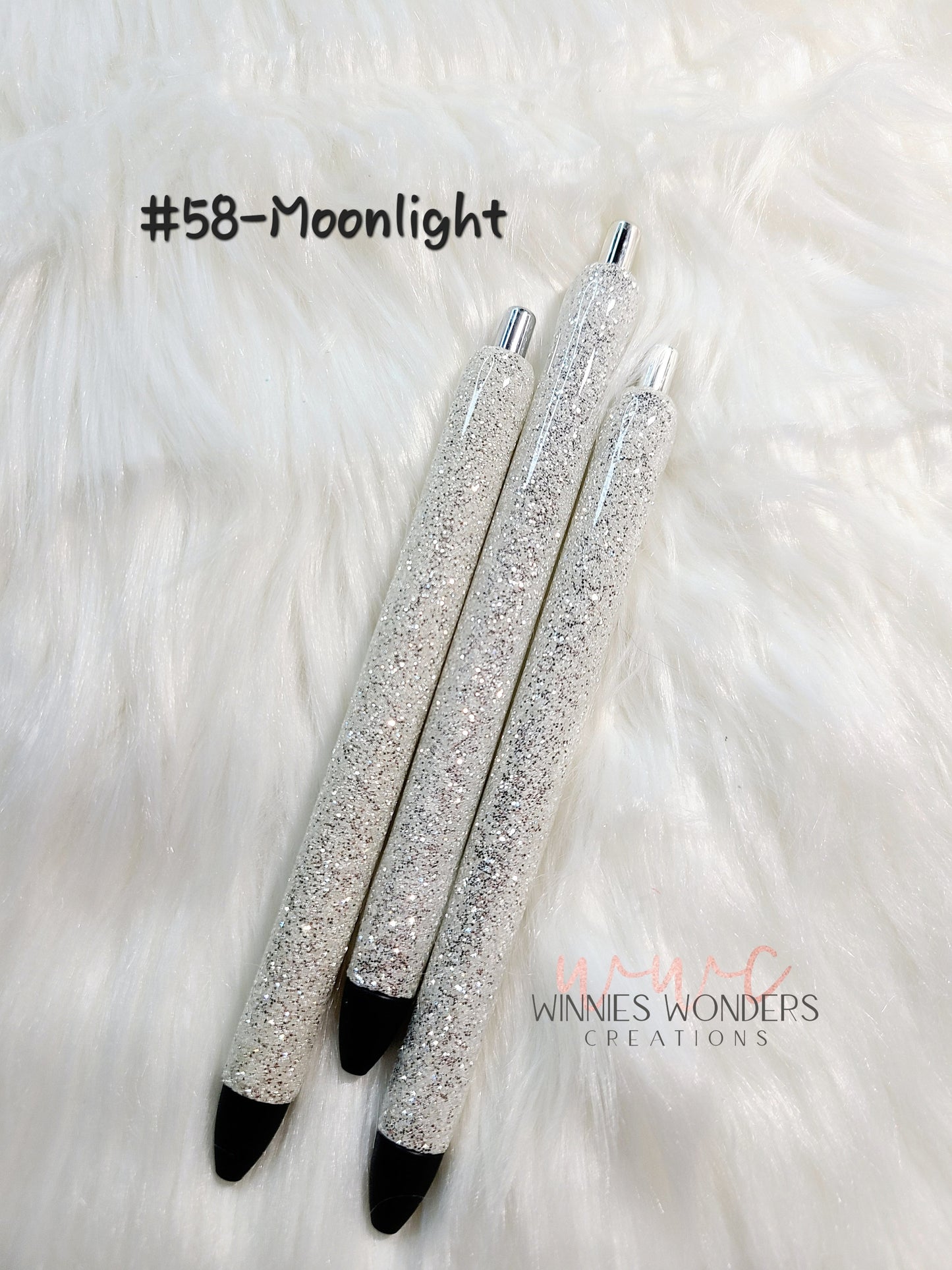 Silver/ Ivory Glitter Pens