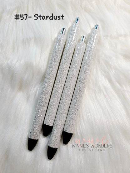 Silver/ Ivory Glitter Pens