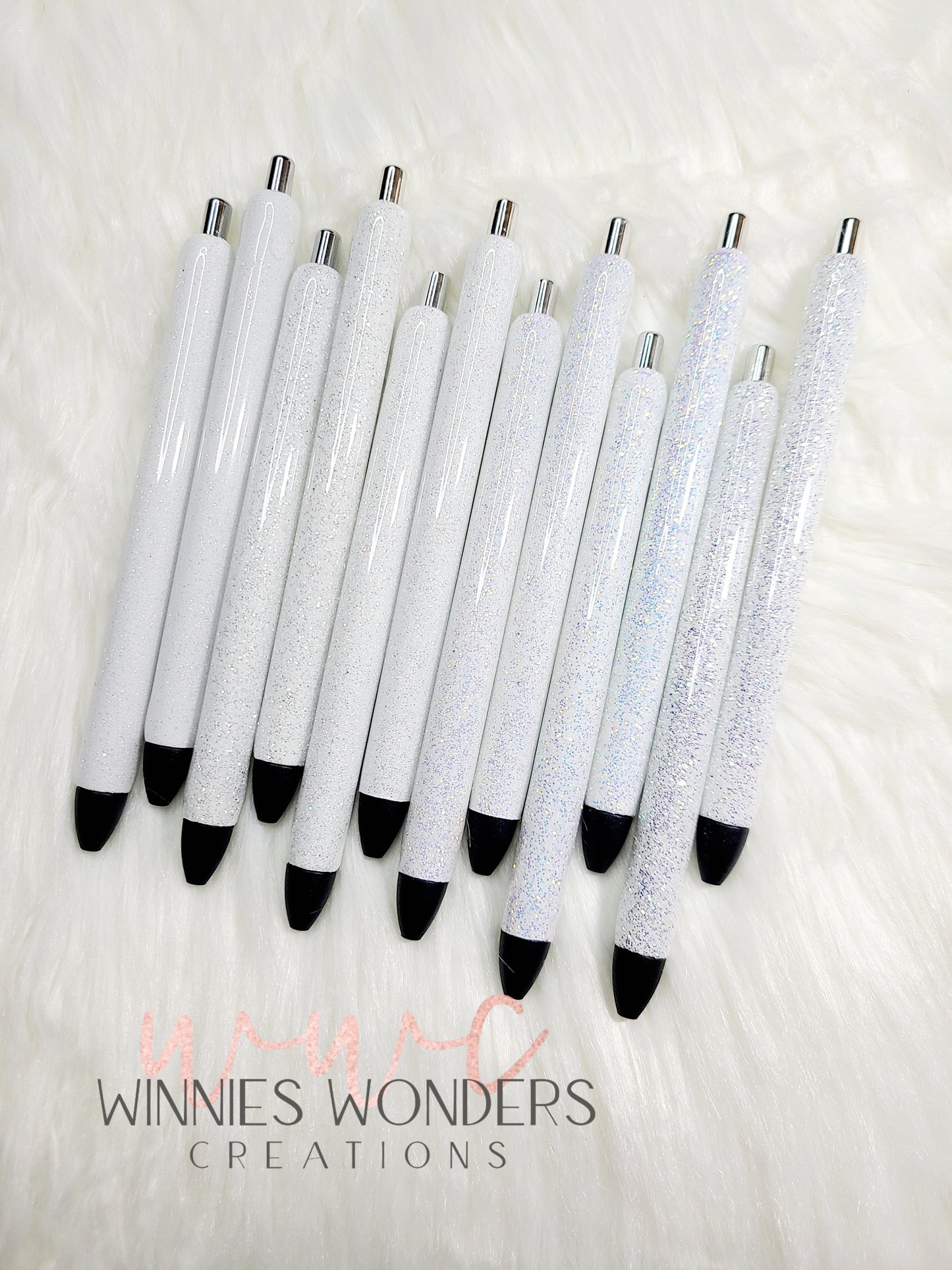 White Glitter Pens