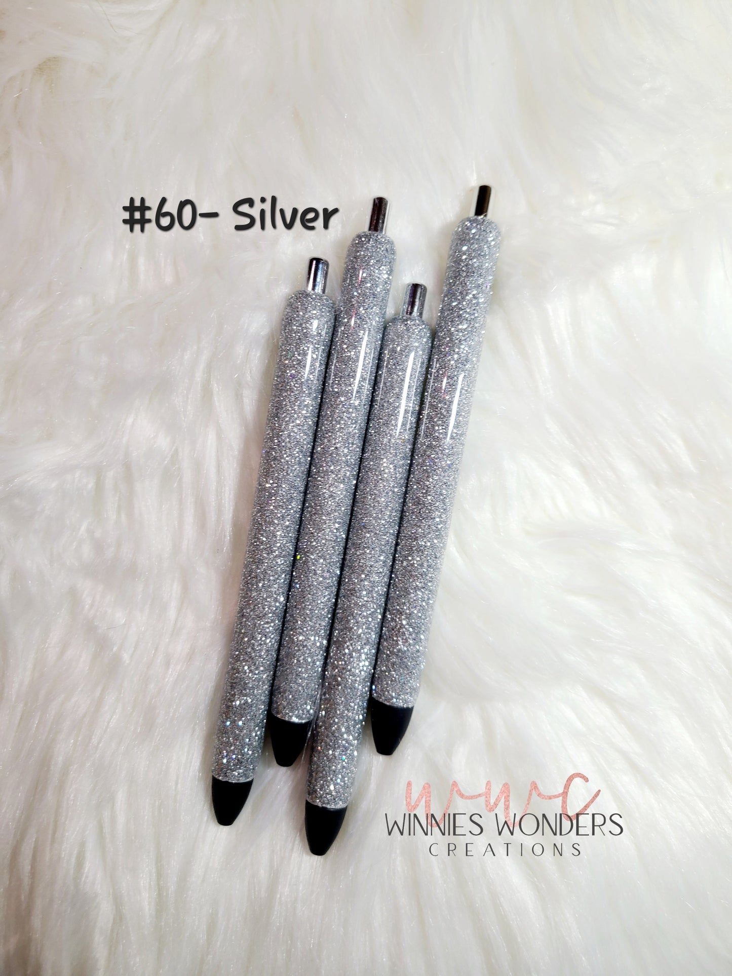 Silver/ Ivory Glitter Pens