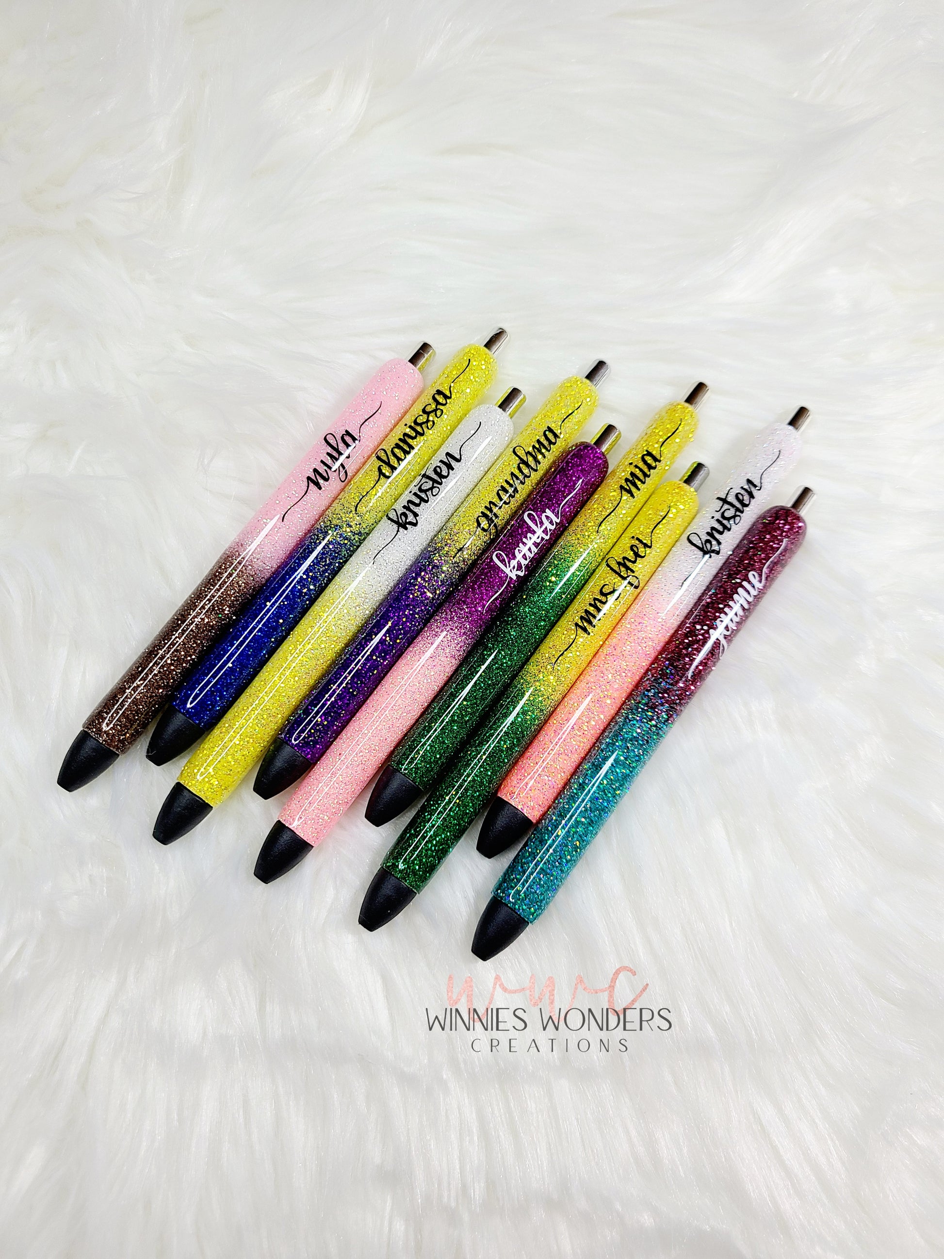 Home & Living :: Office & Organization :: Pens, Pencils & Writing ::  Glitter Ombre Pens / Personalized Glitter Pens / Teacher Pens / Gift Pens /  Glitter Gift Pens / Custom Inkjoy Pens